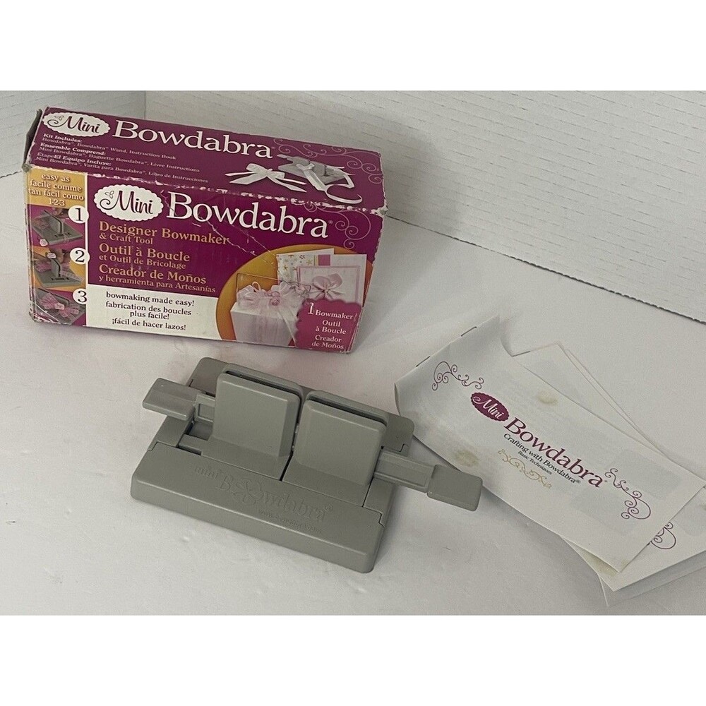 Mini Bowdabra Designer Bow Maker Craft Tool Gift Packages Birthdays Wedding